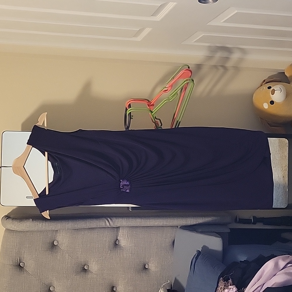 Connected apparel purple dress size8